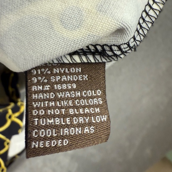 J McLaughlin black and yellow faux wrap dress size large - Picture 6 of 8